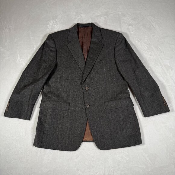 Burberry Other - Burberry London Blazer Men Size 40S Gray Two Button Made in US Fords Clothier